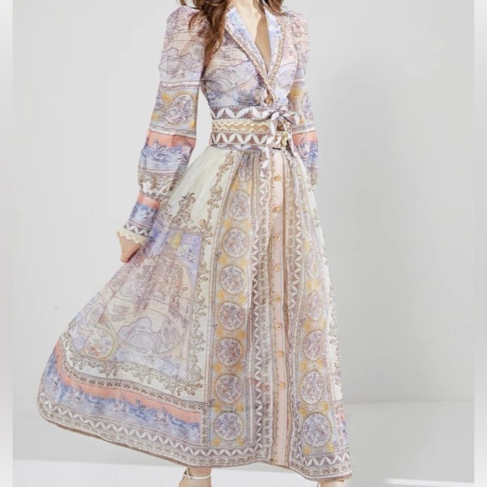 Designer-style High Tide Odyssey Print Two-piece Dress - Picture 4 of 9